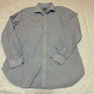 Michael Kors Light Blue Casual Button-Down Shirt 16 32/33